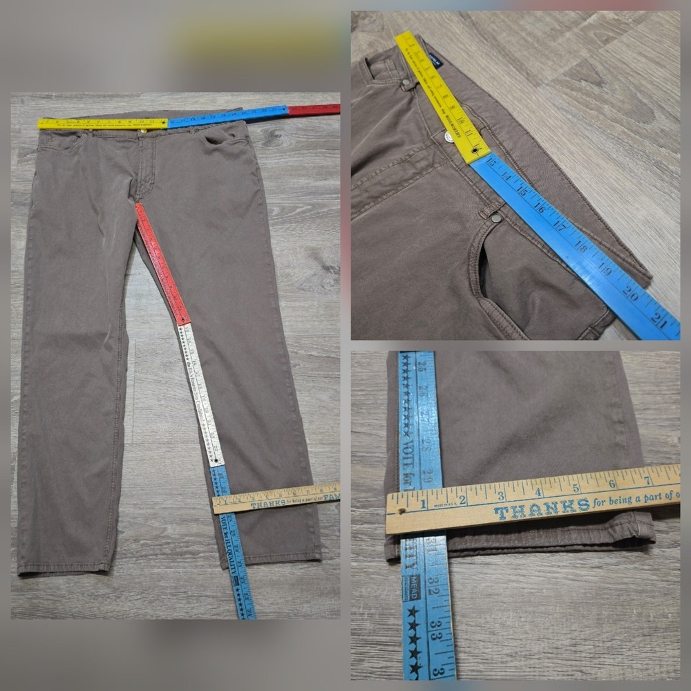 Peter Millar Crown Crafted‎ 5 Pocket Pants Mens 40x32 Tencel Stretch Gray Taupe - Picture 16 of 16